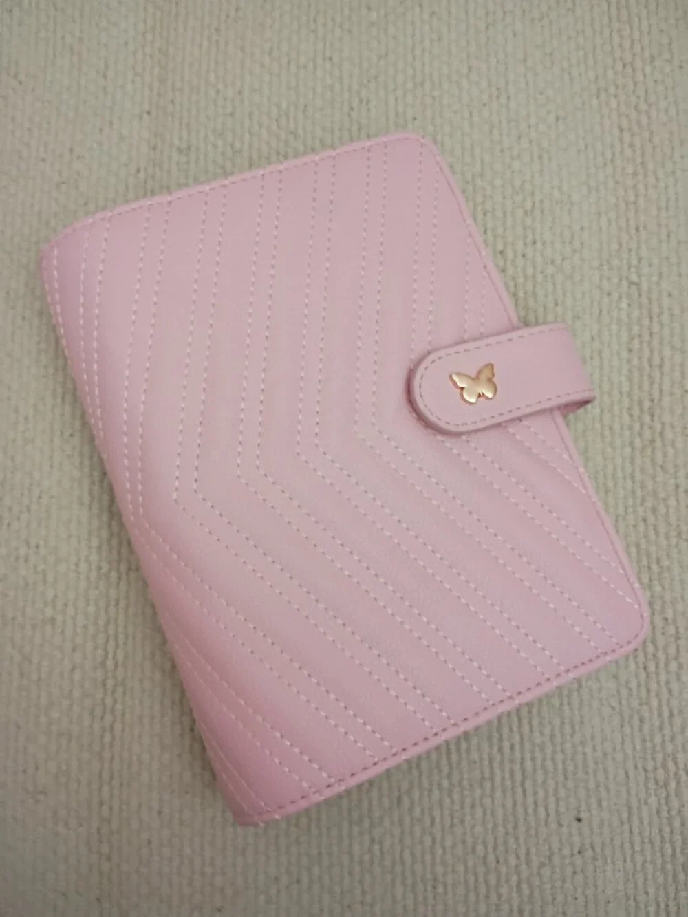 EZ Budgets A6 Pink Planner Binder Rose Gold 6 Ring Cash Budget Organizer New